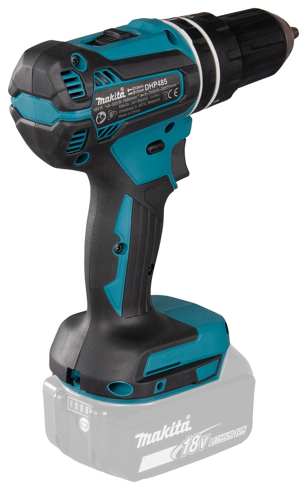 Trapano avvitatore c/percussione 18V Makita DHP485Z - 13 mm - 50 Nm - BL - Corpo macchina